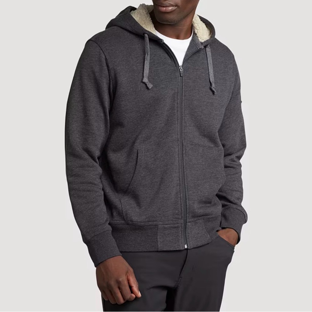 Eddie Bauer Charcoal Faux Shearling Hoodie Size:XXL (Men) NWT